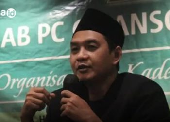 Foto Ketua GP Ansor Kota Cilegon saat memberikan sambutan